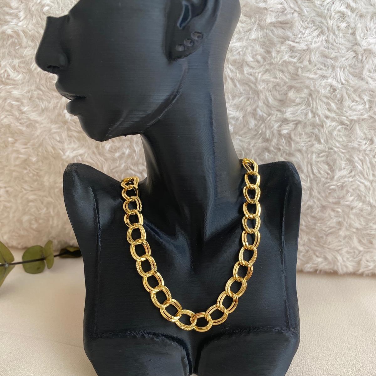 Çelik Gold Rengi Samanyolu Kolye