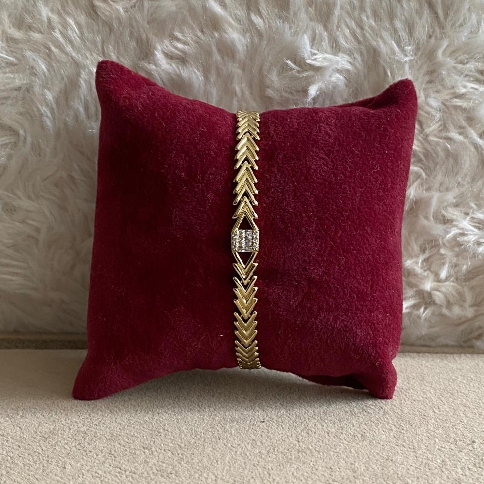 Xuping Gold Rengi Taşlı Başak Bileklik