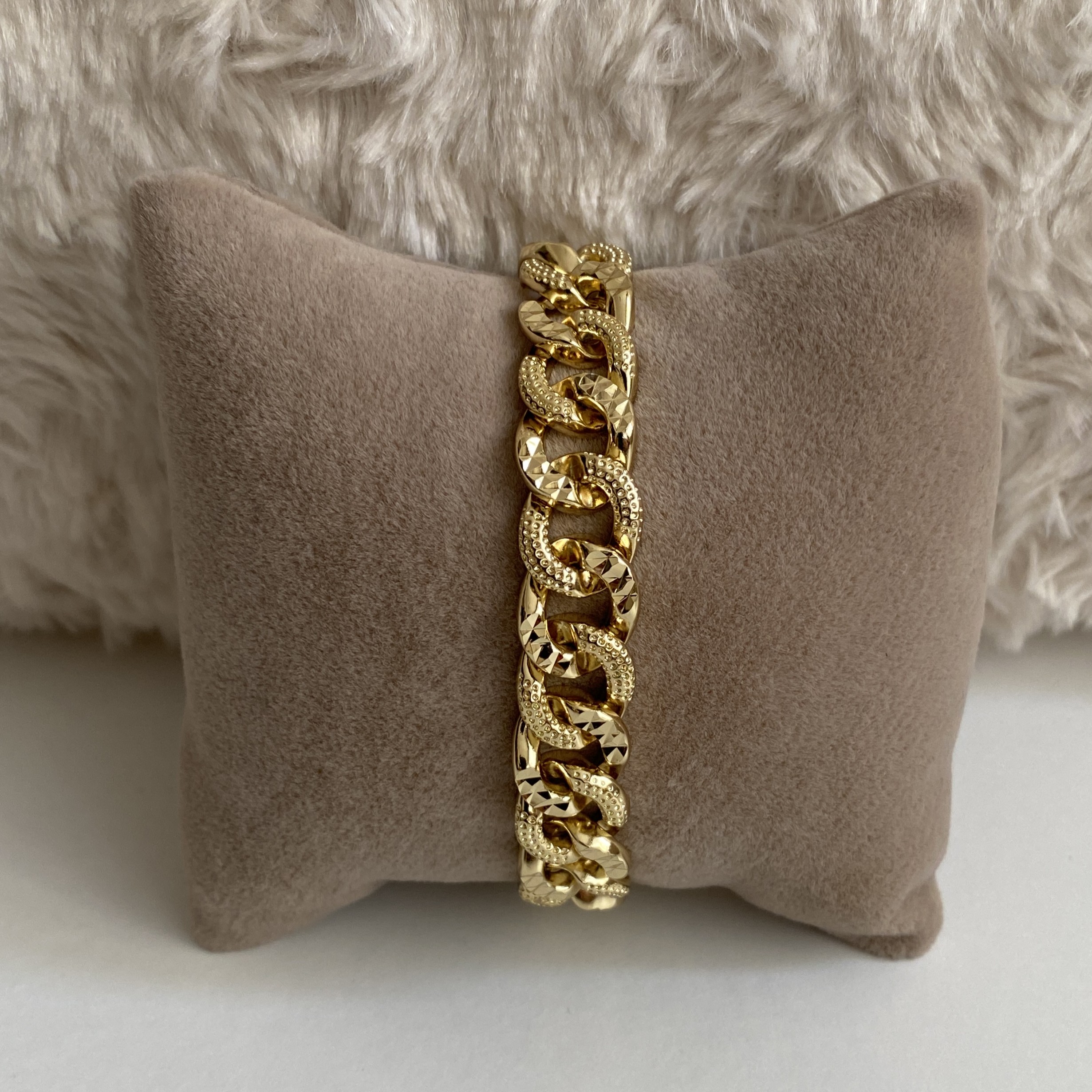 Xuping Gold Rengi Kendinden Desenli Zincir Bileklik