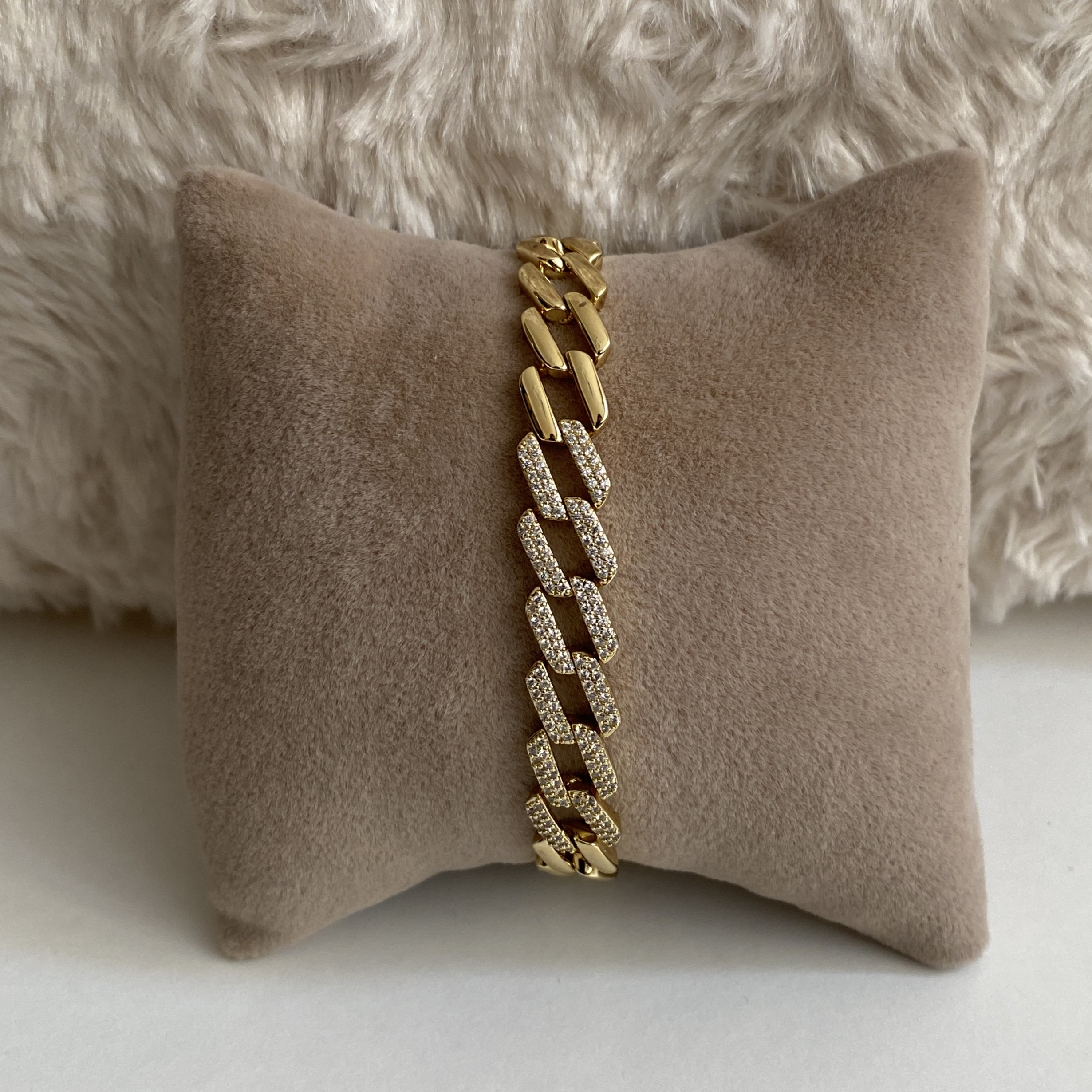 Xuping Gold Rengi Paralel Zincir Bileklik