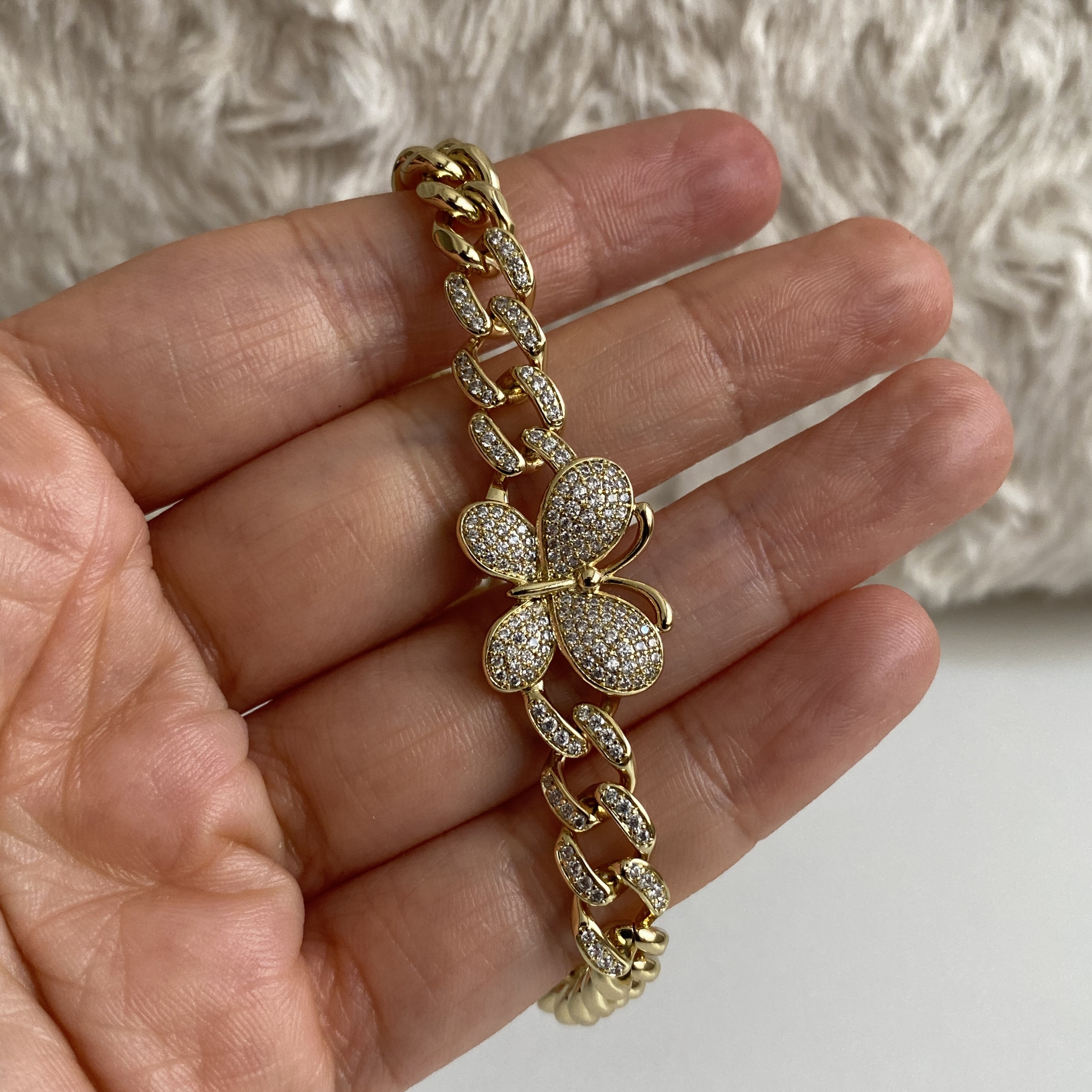 Xuping Gold Rengi Kelebek Bileklik