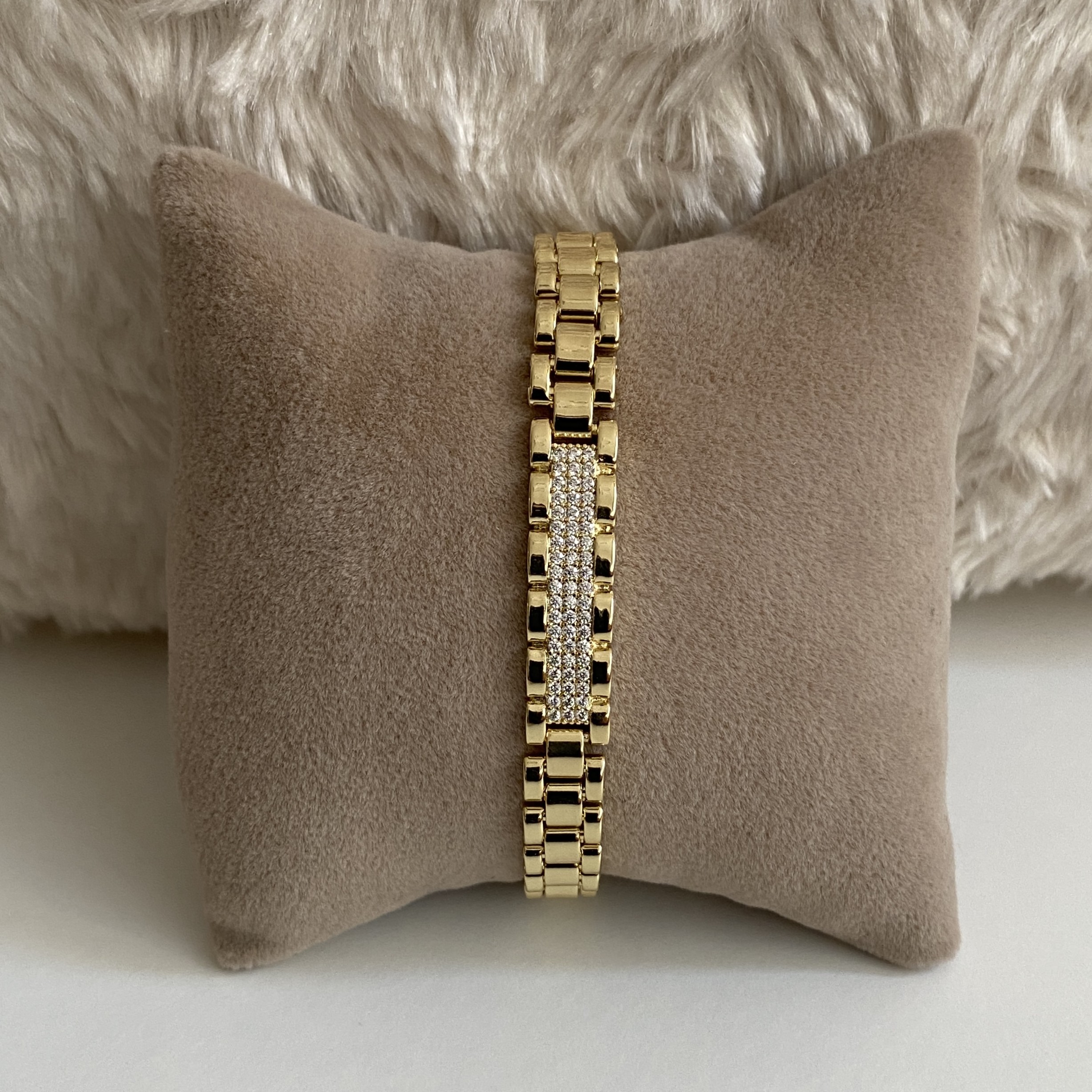 Xuping Gold Rengi Ortası Taşlı Kordon Bileklik