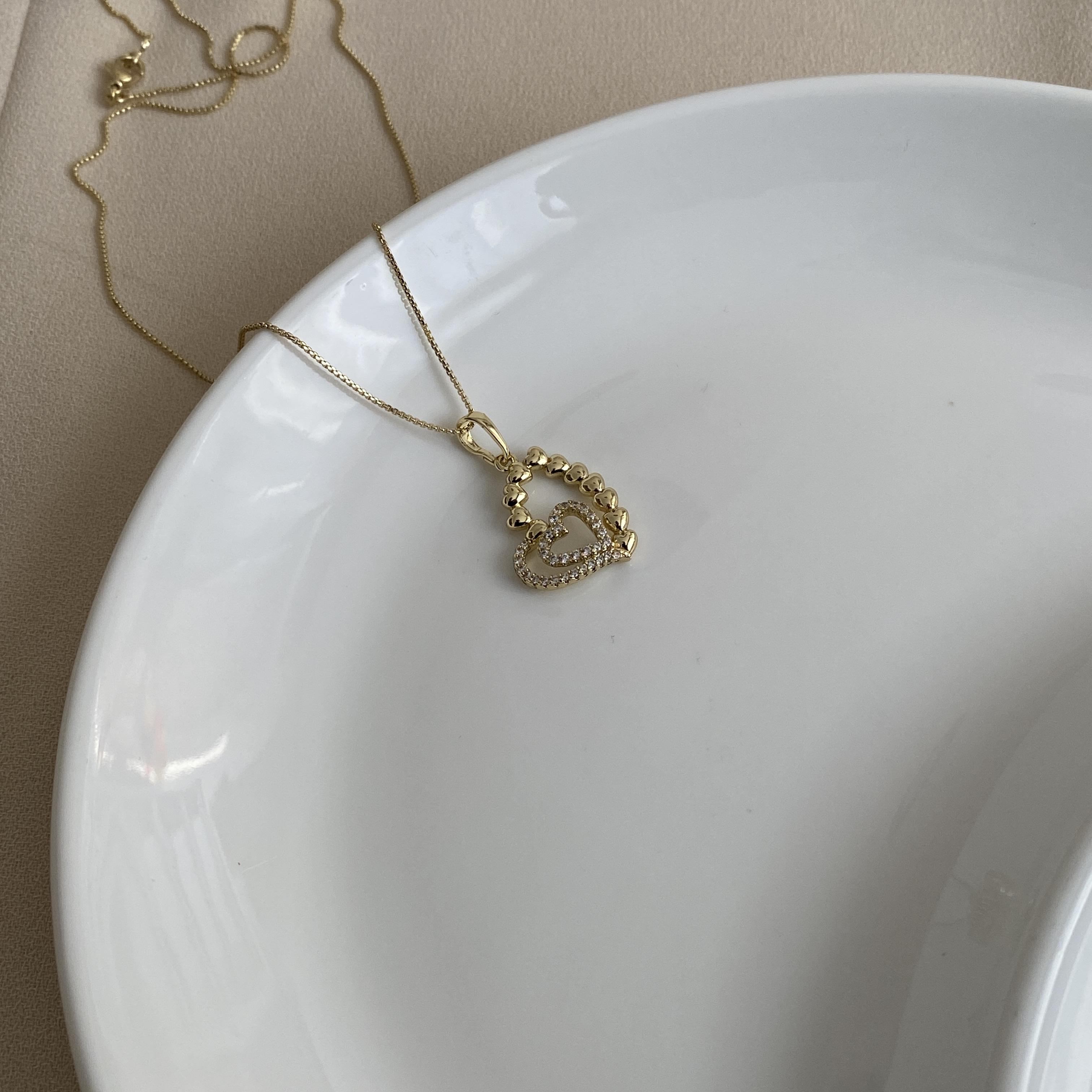 Xuping Gold Rengi Kalp Kolye