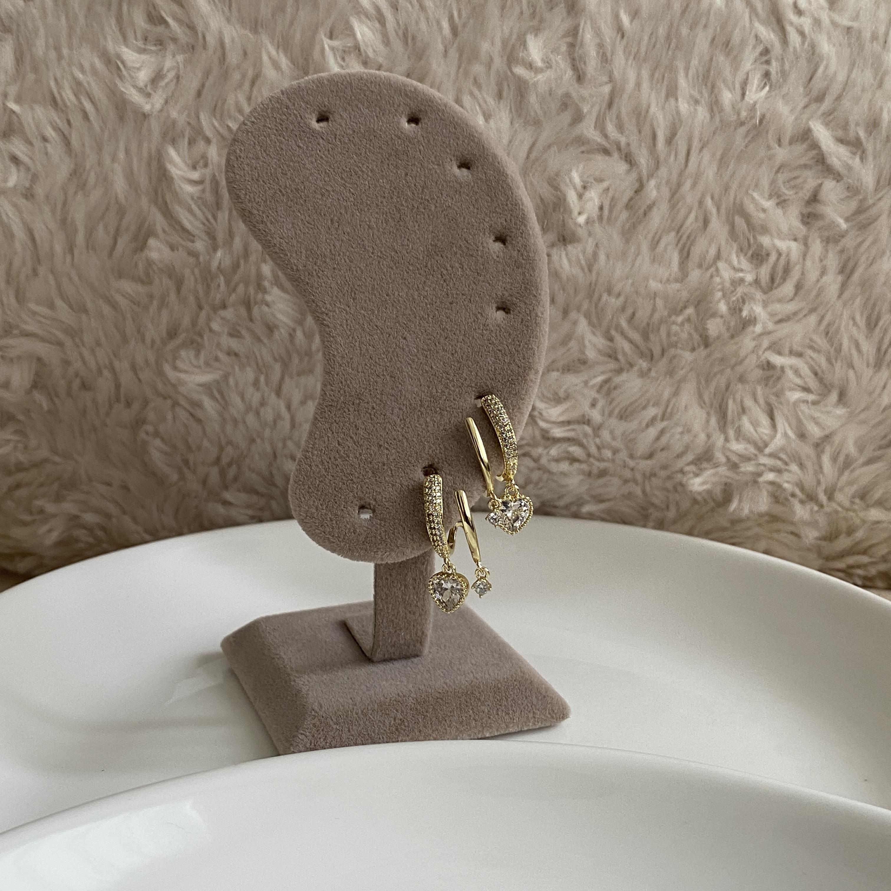 Xuping Gold Rengi Taşlı Kalp Küpe