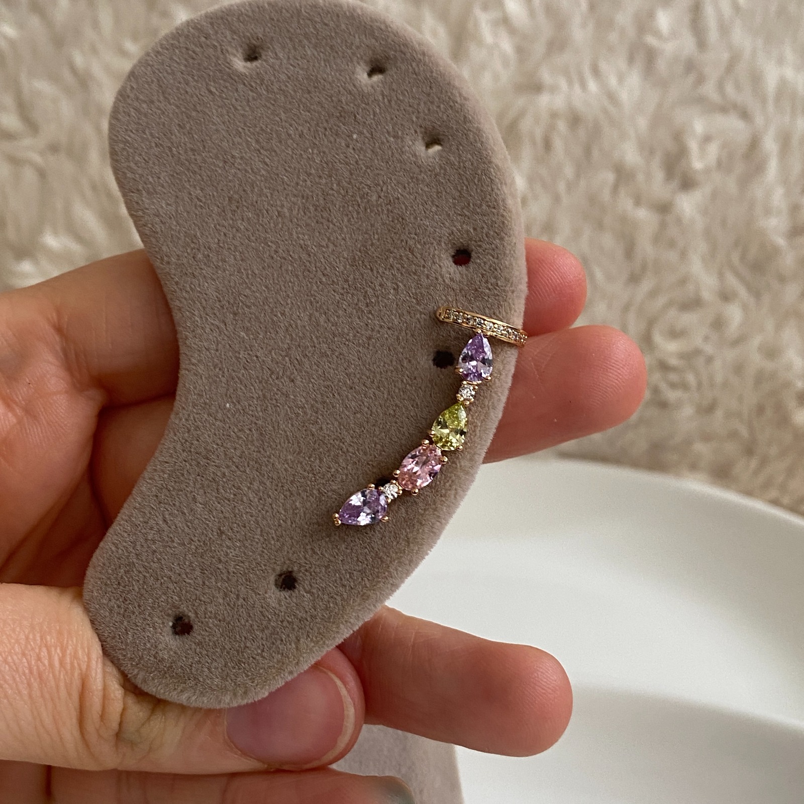 Xuping  Rose Pastel Renkli Kıkırdak Küpe