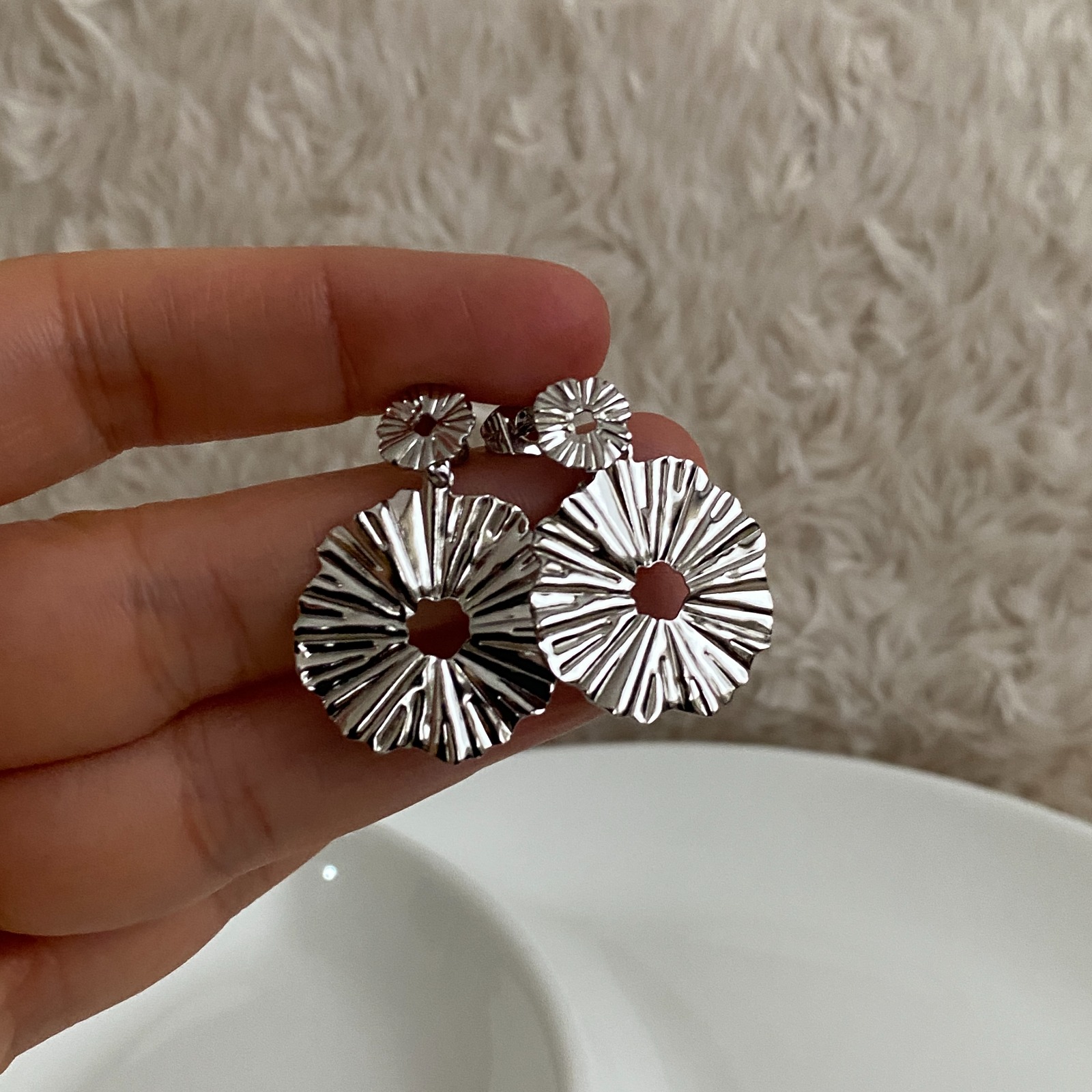 Xuping Silver Rengi Gerbera Küpe