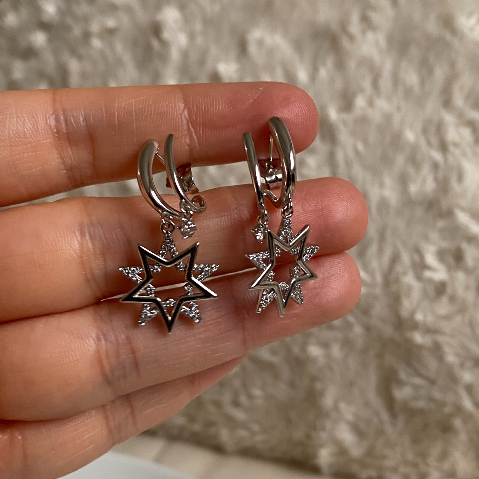 Xyping Silver Rengi Yıldız Küpe