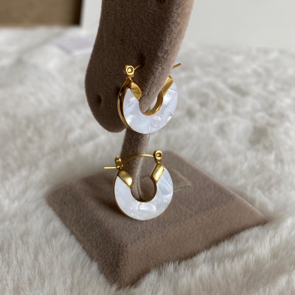 Çelik Sedef Rengi Küpe