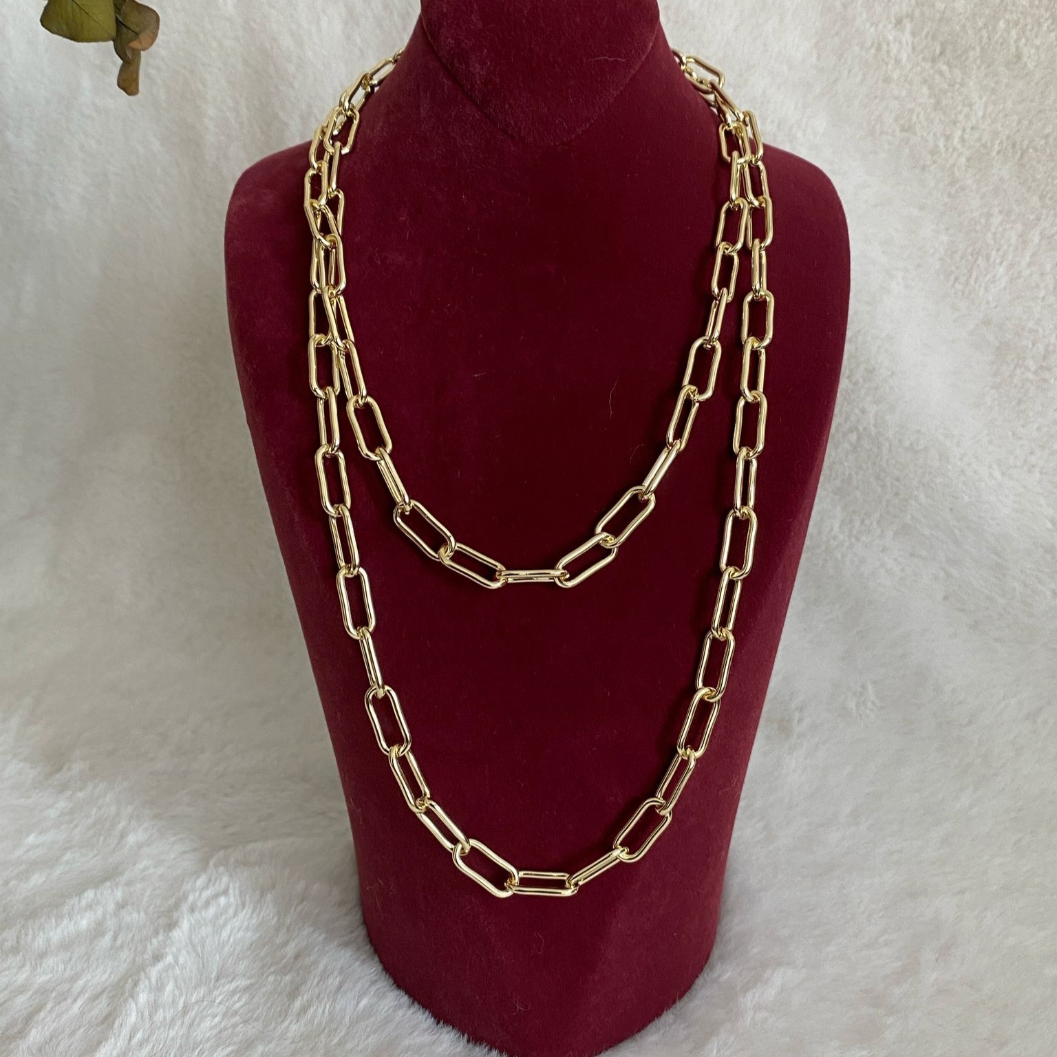 Fully X Gold Rengi Ataç Model 90 cm Kolye