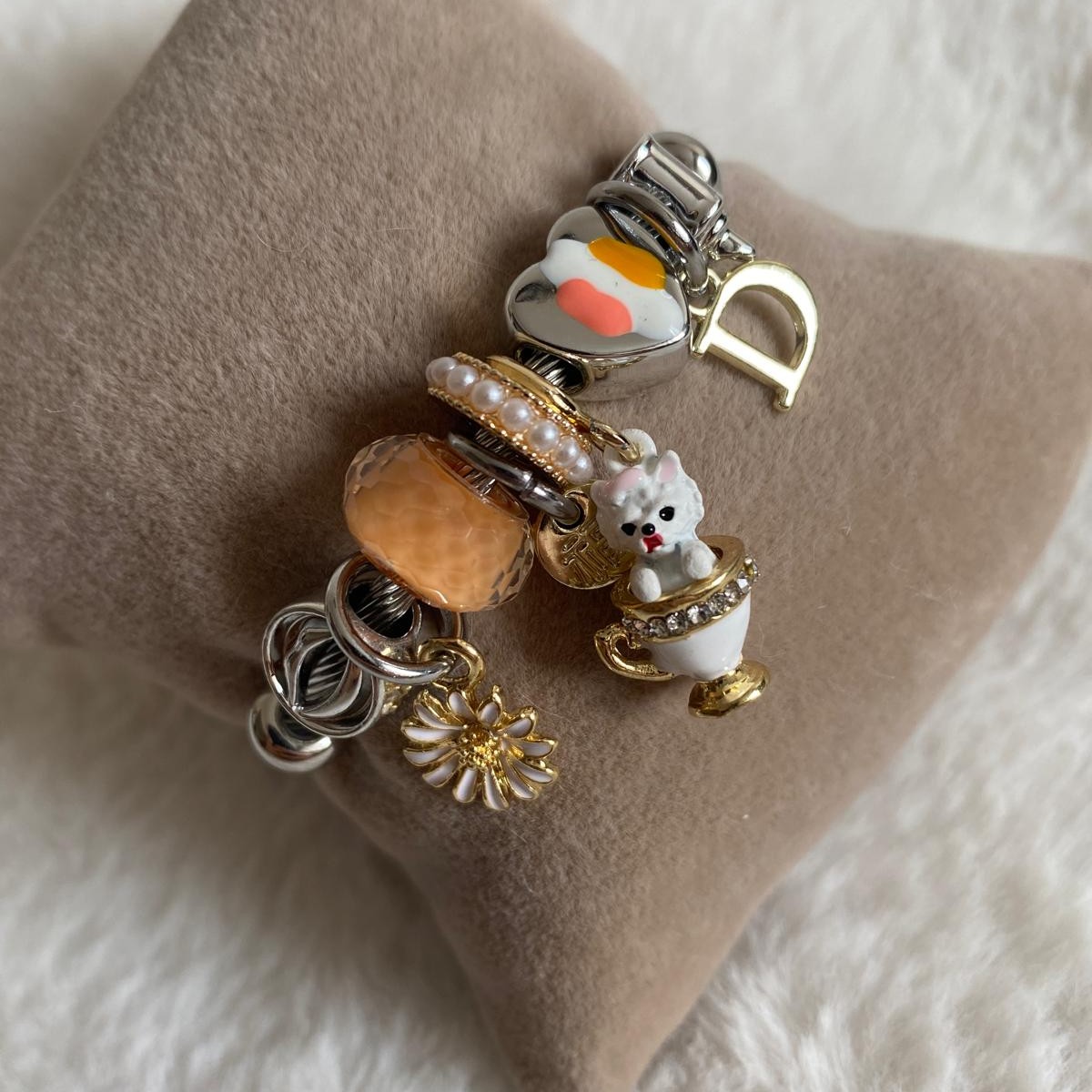 Çelik D Harfi Pandora Bileklik