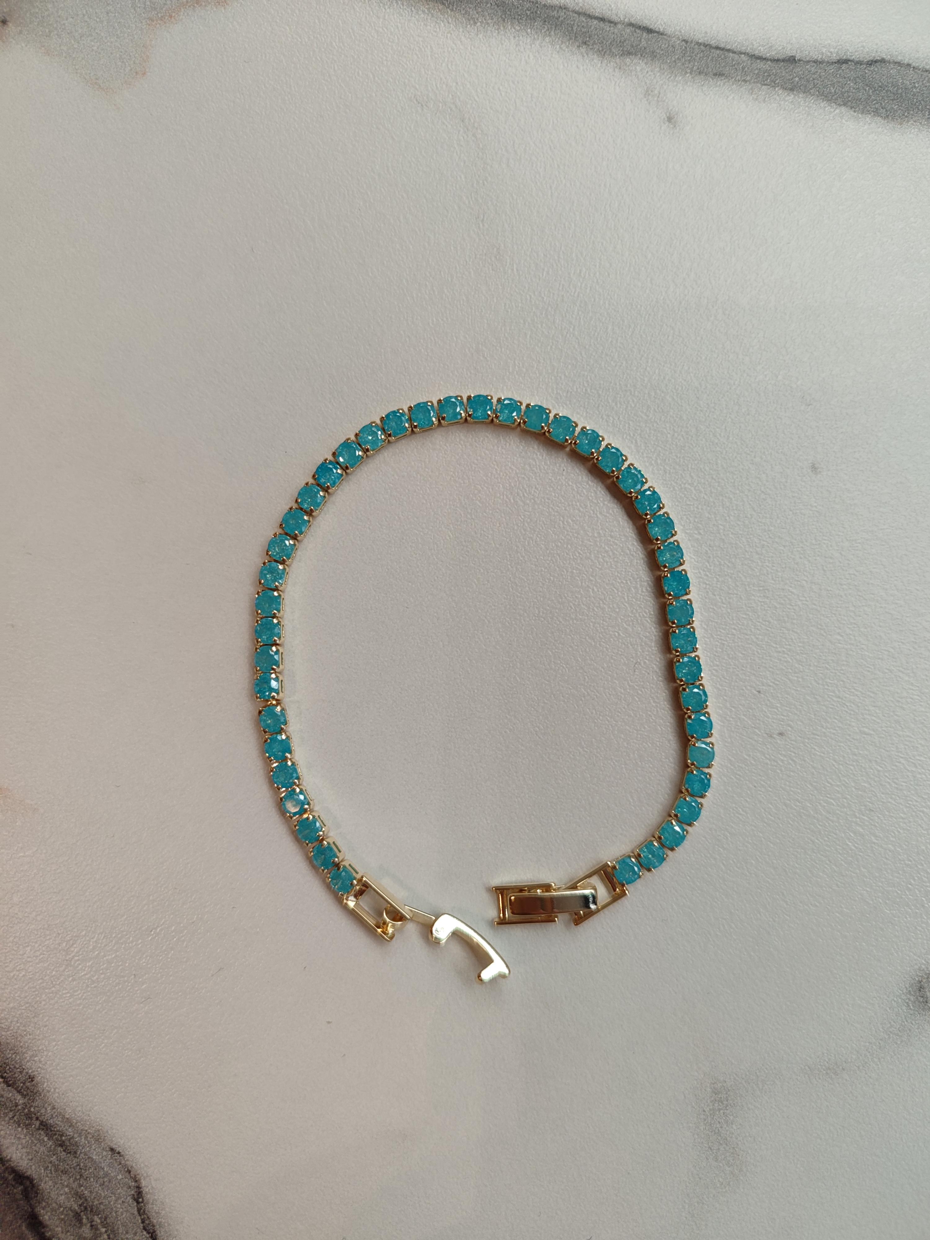 Fashion jevellery renkli taşlı bileklik