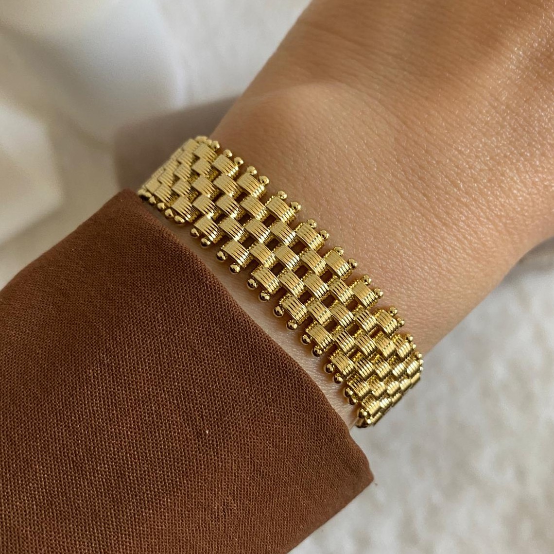 Xuping Gold Rengi Kalın Kordon Bileklik