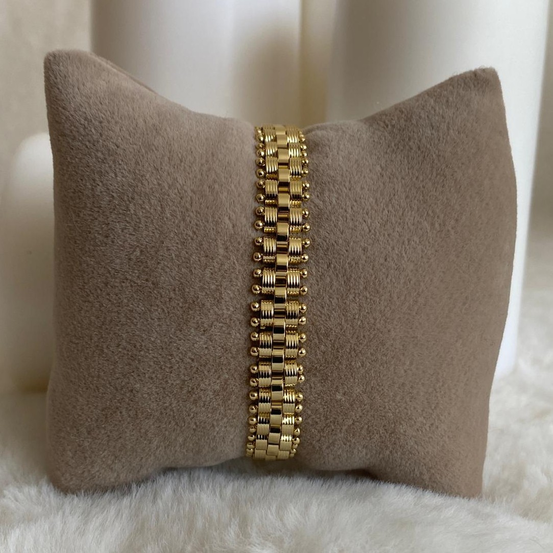 Xuping Gold Rengi Silindir İnce Kordon Bileklik