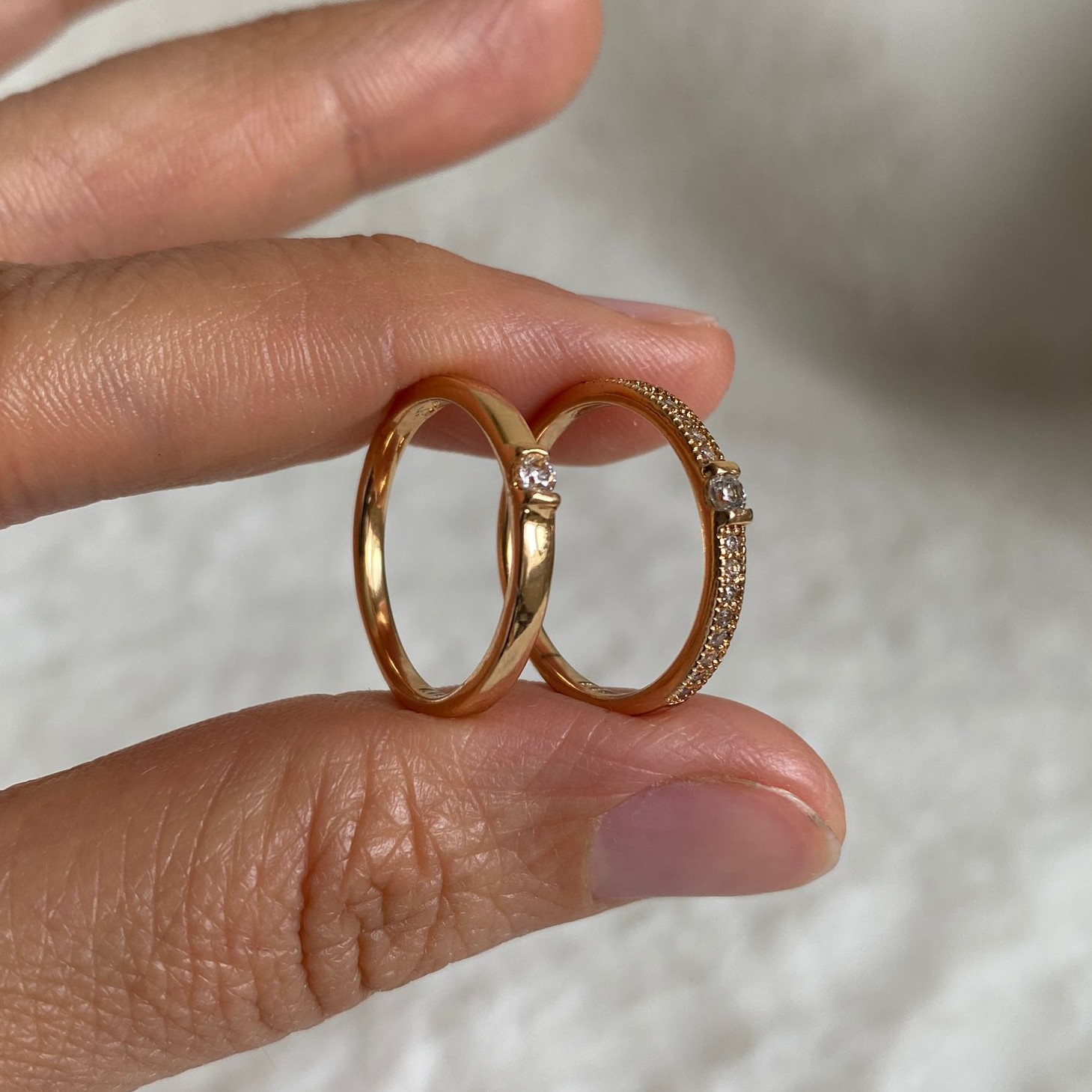 Xuping Rose Rengi İkili Yüzük