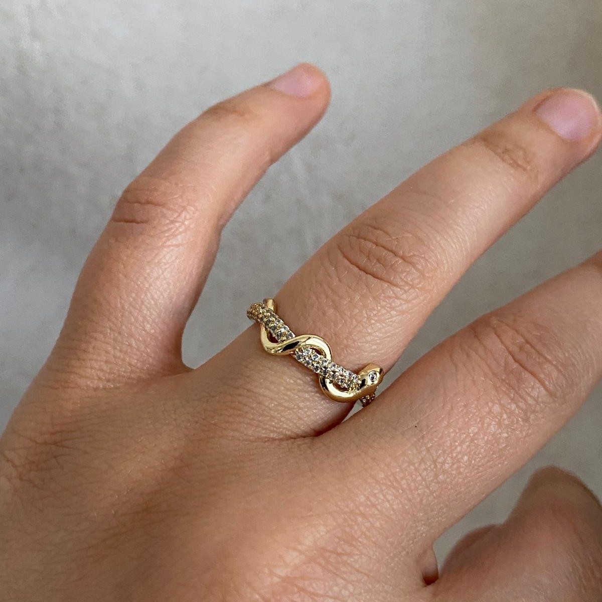 Xuping Gold Rengi Sarmal Yılan Yüzük