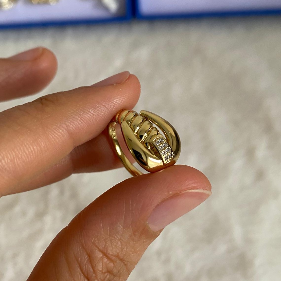 Xuping Gold Rengi Hilal Yüzük