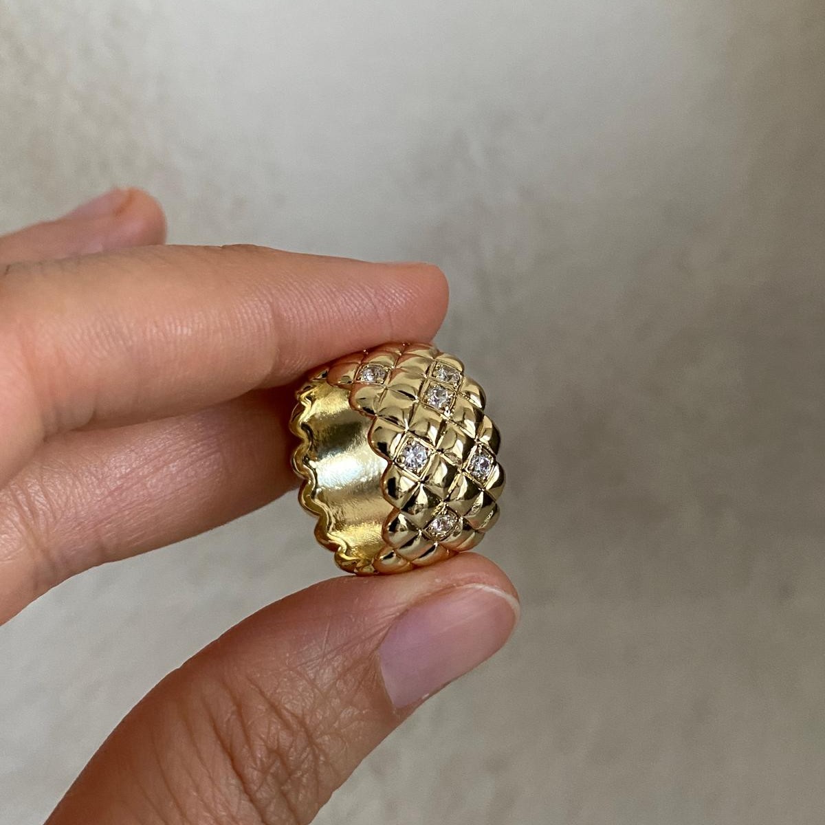 Xuping Gold Rengi Kalın Tamtur Yüzük