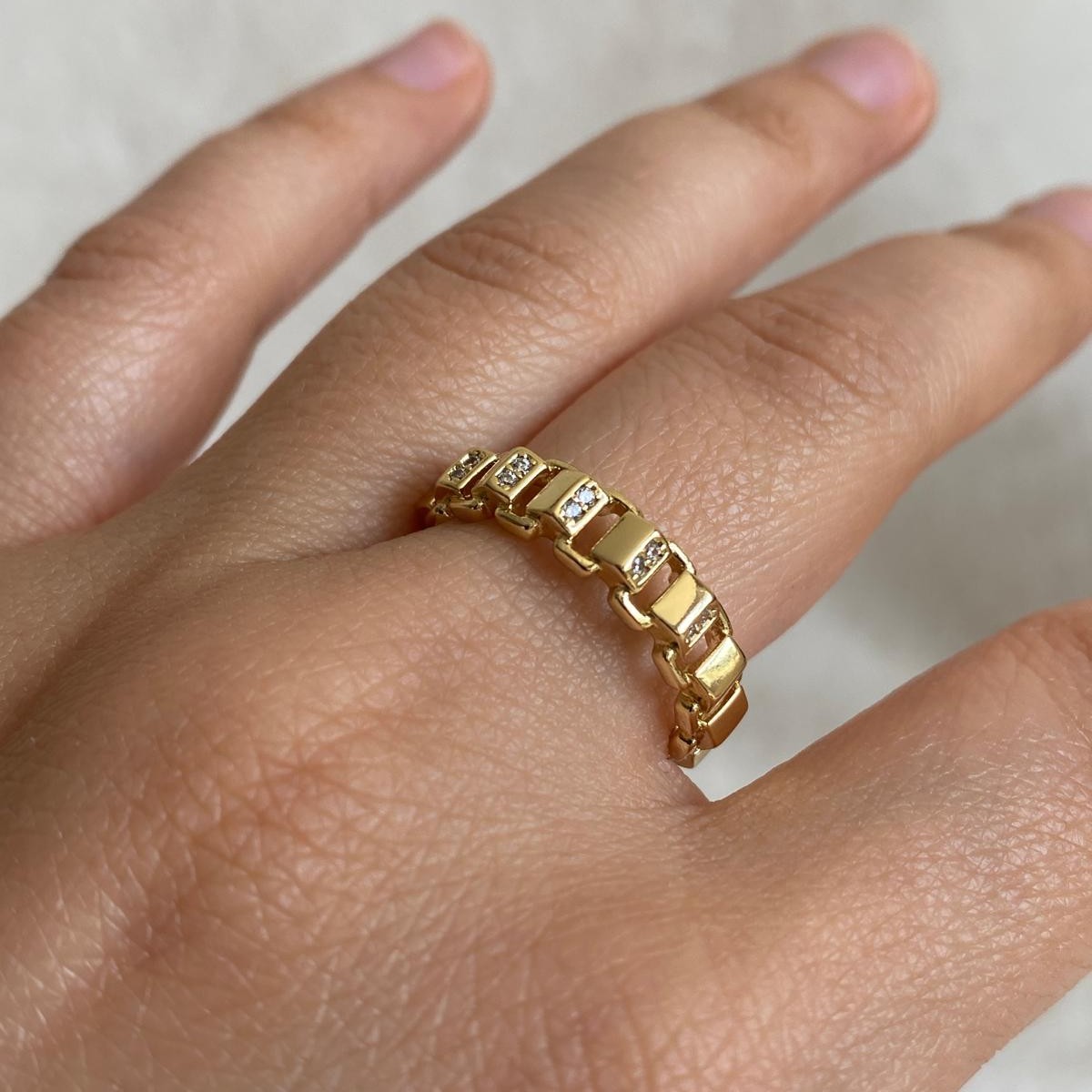 Xuping Gold Rengi Zincir Yüzük