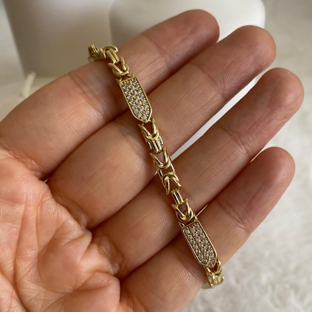 Xuping Gold Rengi Zirkon Taşlı Bileklik