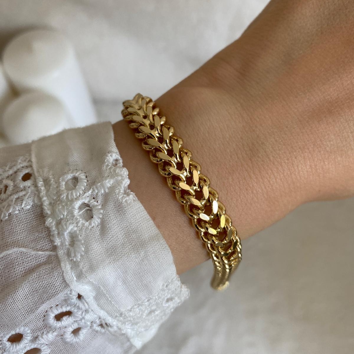 Xuping Gold Rengi Örgü Bileklik