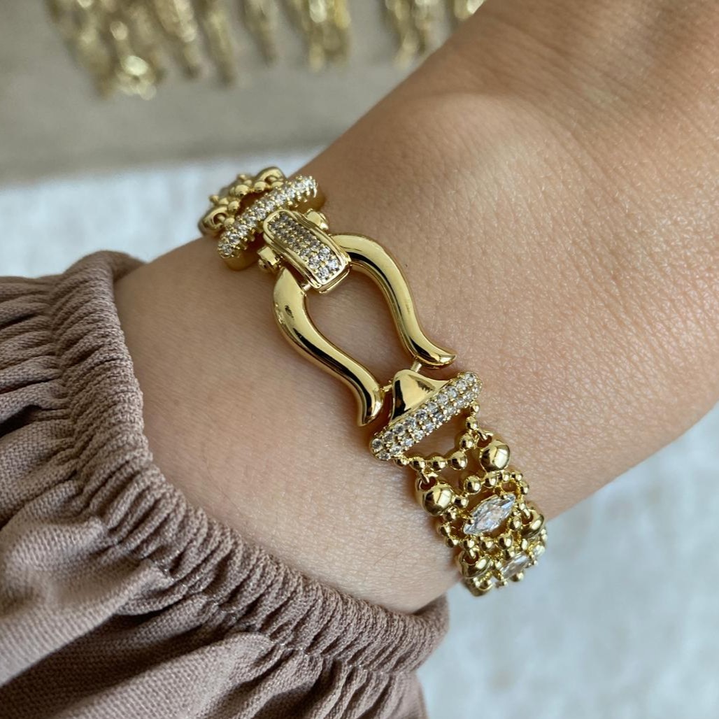 Xuping Gold Rengi Taşlı Alaturka Bileklik